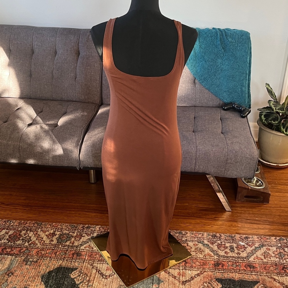 Reformation Brown Midi Dress Size M - Picture 2 of 5